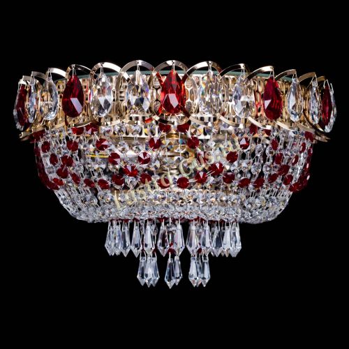 Люстра Астра Ажур красная в Симферополе Гусь Хрустальный