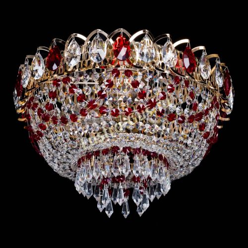 Люстра Астра Ажур красная в Симферополе Гусь Хрустальный