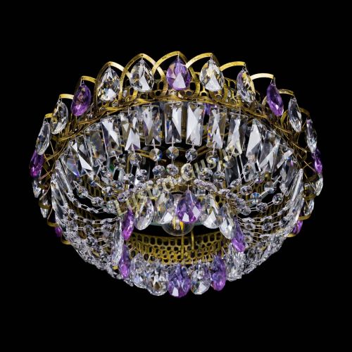 Люстра Астра Бутон №1 фиолетовая под бронзу в Симферополе Гусь Хрустальный