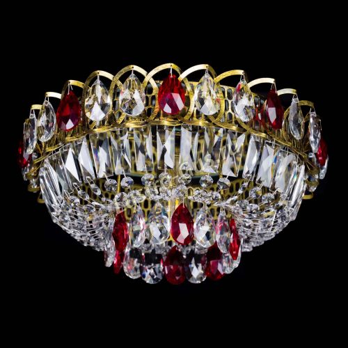 Люстра Астра Бутон №1 красная под бронзу в Симферополе Гусь Хрустальный