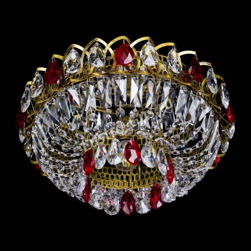 Люстра Астра Бутон №1 красная под бронзу в Симферополе Гусь Хрустальный