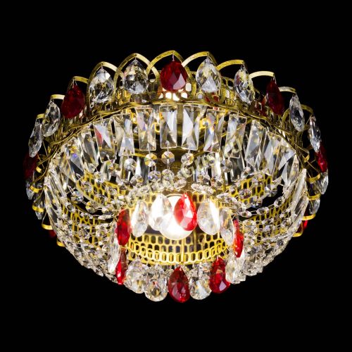 Люстра Астра Бутон №1 красная под бронзу в Симферополе Гусь Хрустальный