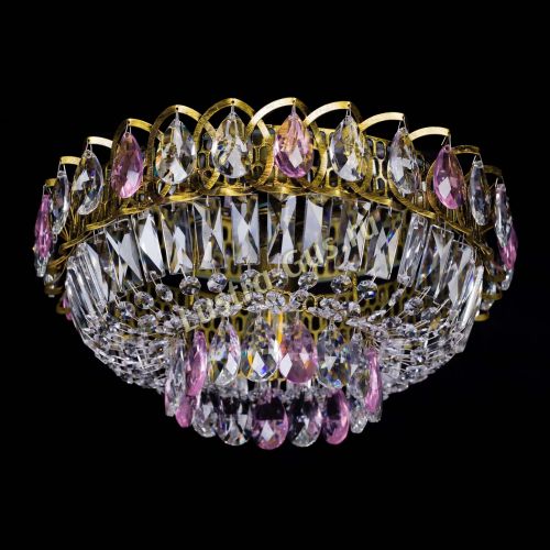 Люстра Астра Бутон №1 розовая под бронзу в Симферополе Гусь Хрустальный