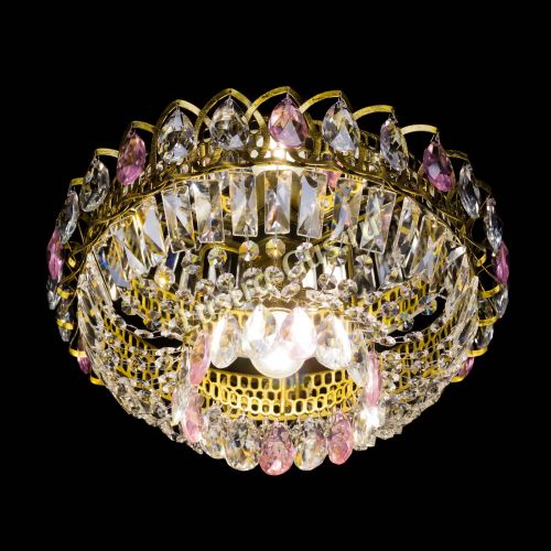 Люстра Астра Бутон №1 розовая под бронзу в Симферополе Гусь Хрустальный