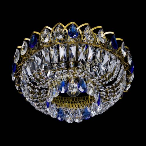 Люстра Астра Бутон №1 синяя под бронзу в Симферополе Гусь Хрустальный