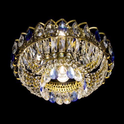 Люстра Астра Бутон №1 синяя под бронзу в Симферополе Гусь Хрустальный