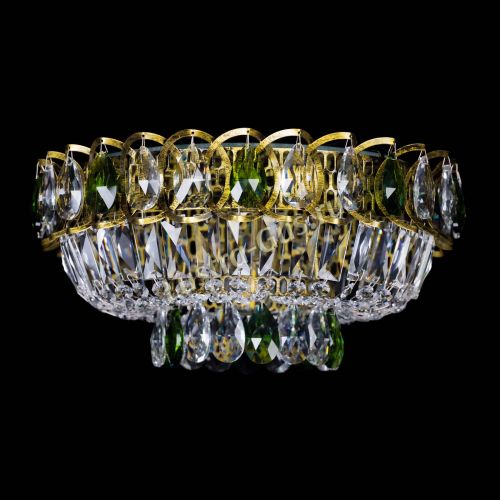 Люстра Астра Бутон №1 зеленая под бронзу в Симферополе Гусь Хрустальный