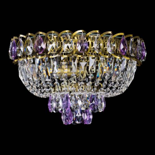 Люстра Астра Бутон №3 фиолетовая под бронзу в Симферополе Гусь Хрустальный