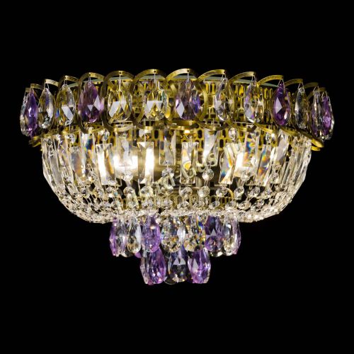 Люстра Астра Бутон №3 фиолетовая под бронзу в Симферополе Гусь Хрустальный