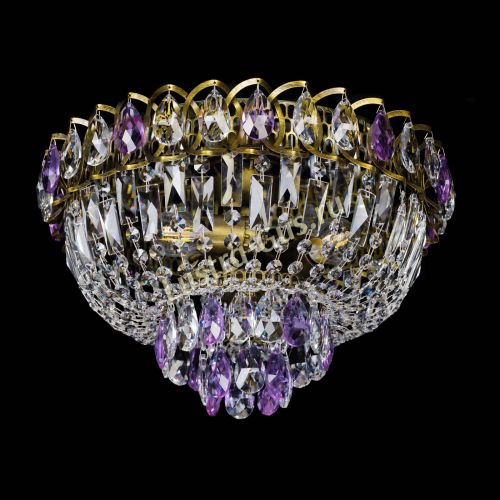 Люстра Астра Бутон №3 фиолетовая под бронзу в Симферополе Гусь Хрустальный