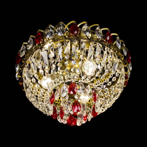 Люстра Астра Бутон №3 красная под бронзу в Симферополе Гусь Хрустальный