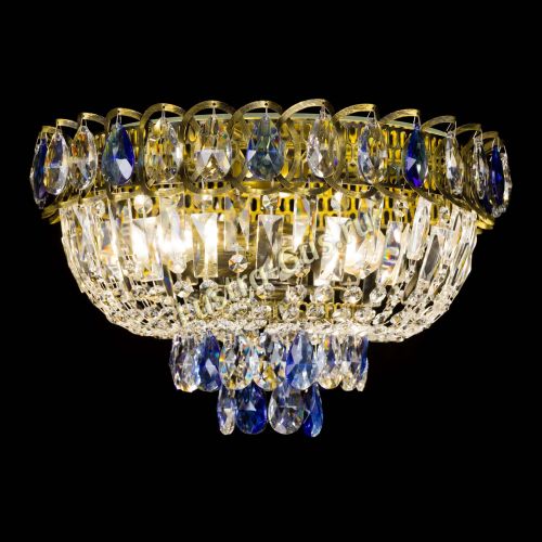 Люстра Астра Бутон №3 синяя под бронзу в Симферополе Гусь Хрустальный