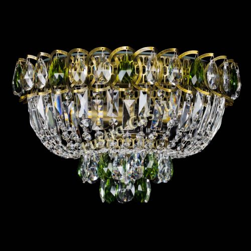 Люстра Астра Бутон №3 зеленая под бронзу в Симферополе Гусь Хрустальный