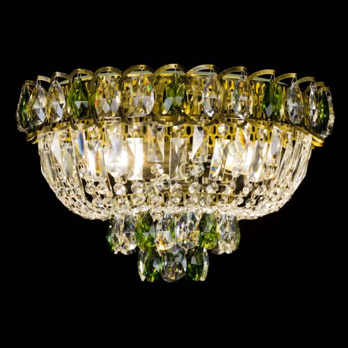 Люстра Астра Бутон №3 зеленая под бронзу в Симферополе Гусь Хрустальный