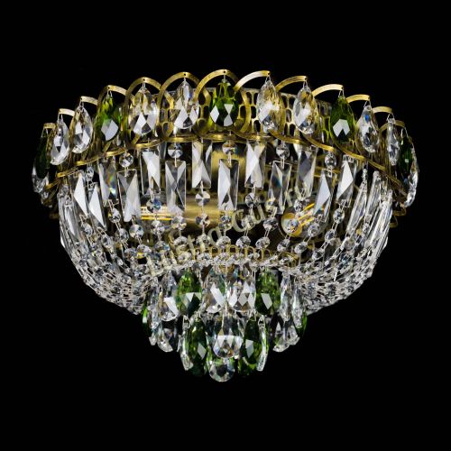 Люстра Астра Бутон №3 зеленая под бронзу в Симферополе Гусь Хрустальный