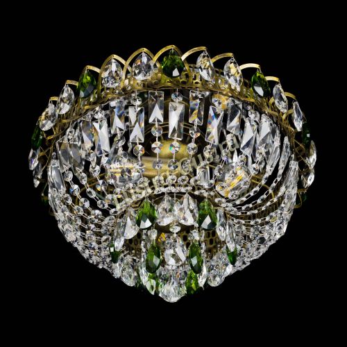 Люстра Астра Бутон №3 зеленая под бронзу в Симферополе Гусь Хрустальный