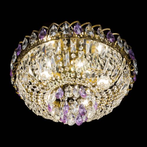 Люстра Астра Бутон №5 фиолетовая под бронзу в Симферополе Гусь Хрустальный