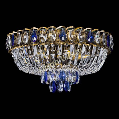 Люстра Астра Бутон №5 синяя под бронзу в Симферополе Гусь Хрустальный