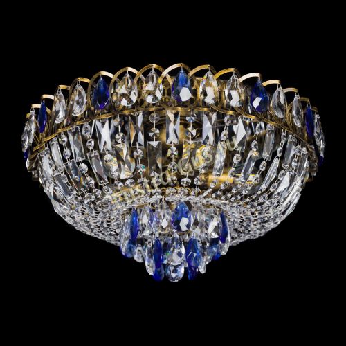 Люстра Астра Бутон №5 синяя под бронзу в Симферополе Гусь Хрустальный