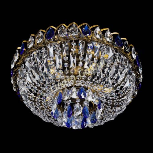 Люстра Астра Бутон №5 синяя под бронзу в Симферополе Гусь Хрустальный