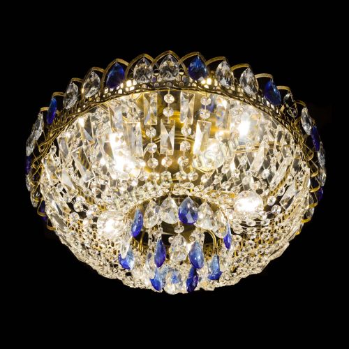 Люстра Астра Бутон №5 синяя под бронзу в Симферополе Гусь Хрустальный