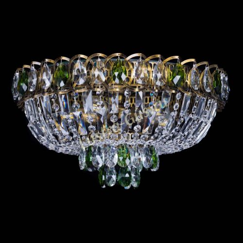 Люстра Астра Бутон №5 зеленая под бронзу в Симферополе Гусь Хрустальный