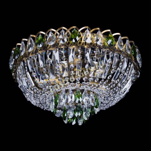 Люстра Астра Бутон №5 зеленая под бронзу в Симферополе Гусь Хрустальный