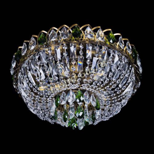 Люстра Астра Бутон №5 зеленая под бронзу в Симферополе Гусь Хрустальный