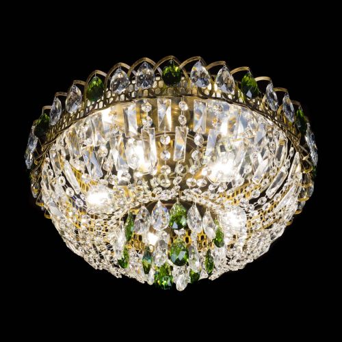 Люстра Астра Бутон №5 зеленая под бронзу в Симферополе Гусь Хрустальный