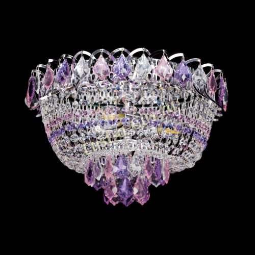 Люстра Астра дубик ровозо-фиолетовая в Симферополе Гусь Хрустальный