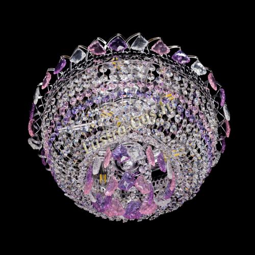 Люстра Астра дубик ровозо-фиолетовая в Симферополе Гусь Хрустальный