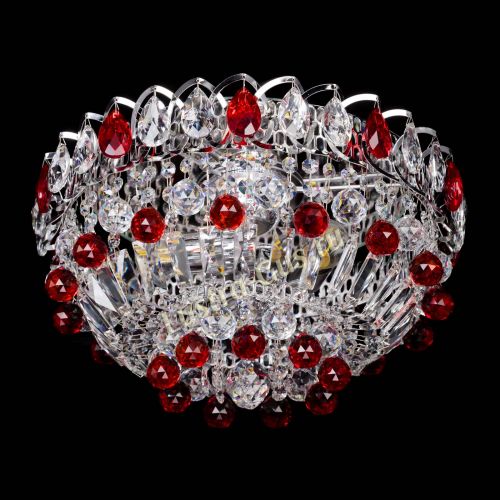 Люстра Астра Шар №3 Красная в Симферополе Гусь Хрустальный
