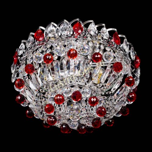 Люстра Астра Шар №3 Красная в Симферополе Гусь Хрустальный