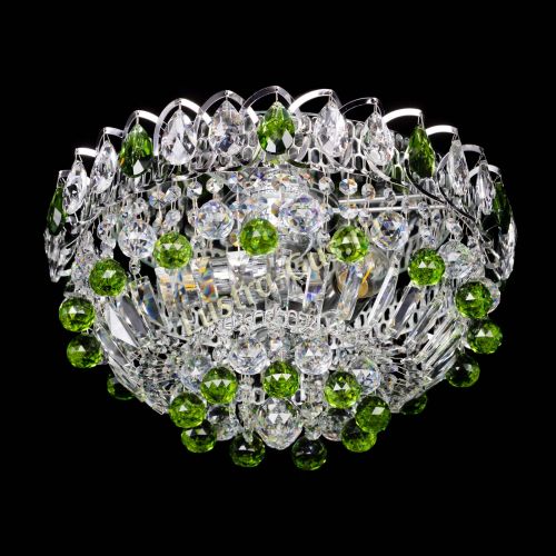 Люстра Астра Шар №3 Зеленая в Симферополе Гусь Хрустальный