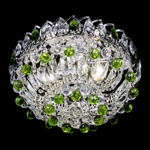 Люстра Астра Шар №3 Зеленая в Симферополе Гусь Хрустальный