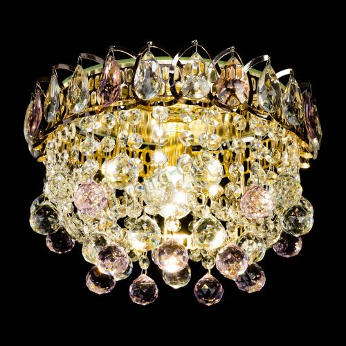 Люстра Астра Шар розовая в Симферополе Гусь Хрустальный