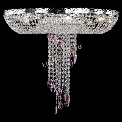 Люстра Диана №1 розовая в Симферополе Гусь Хрустальный