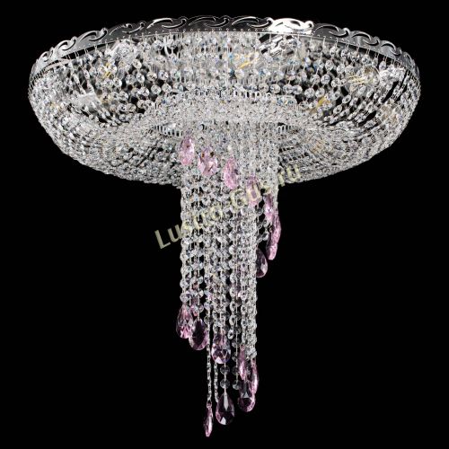 Люстра Диана №1 розовая в Симферополе Гусь Хрустальный