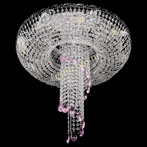 Люстра Диана №1 розовая в Симферополе Гусь Хрустальный