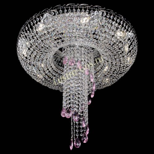 Люстра Диана №1 розовая в Симферополе Гусь Хрустальный