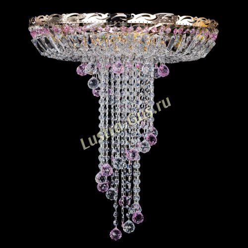 Люстра Диана №6 Шар 30 розовая в Симферополе Гусь Хрустальный