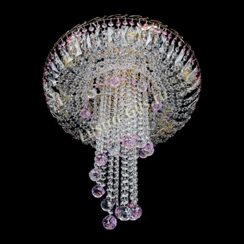 Люстра Диана №6 Шар 30 розовая в Симферополе Гусь Хрустальный