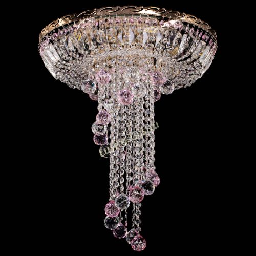 Люстра Диана №6 Шар 40 розовая в Симферополе Гусь Хрустальный