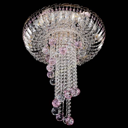 Люстра Диана №6 Шар 40 розовая в Симферополе Гусь Хрустальный