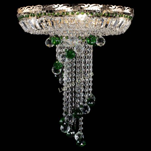 Люстра Диана №6 Шар 40 зеленая в Симферополе Гусь Хрустальный