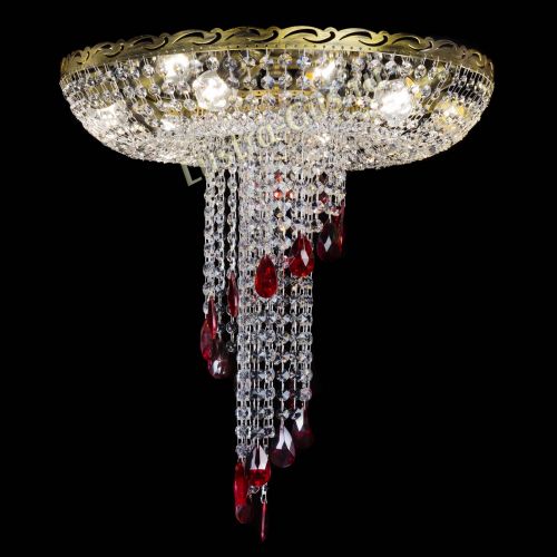 Люстра Диана №6 журавлик красная под бронзу в Симферополе Гусь Хрустальный