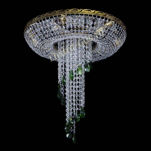 Люстра Диана №6 журавлик зеленая под бронзу  в Симферополе Гусь Хрустальный