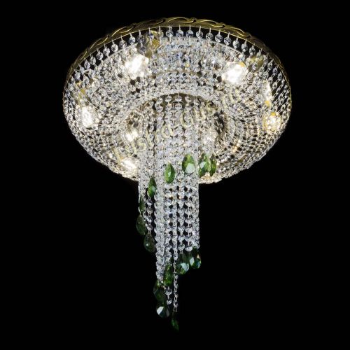 Люстра Диана №6 журавлик зеленая под бронзу  в Симферополе Гусь Хрустальный