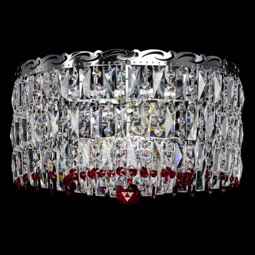 Люстра Диана Пластинка №3 красная в Симферополе Гусь Хрустальный