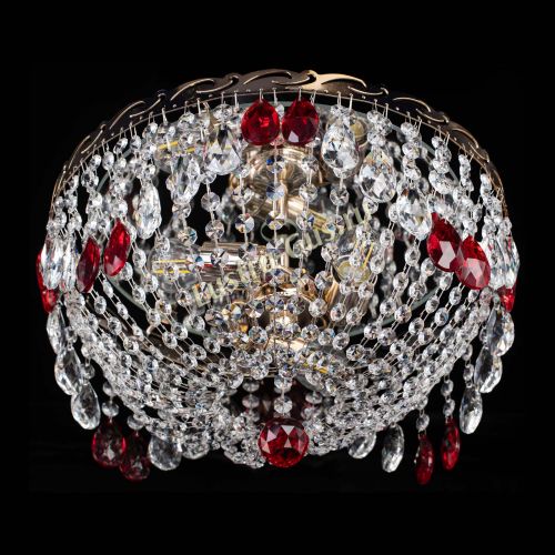 Люстра Диана журавлик красная в Симферополе Гусь Хрустальный